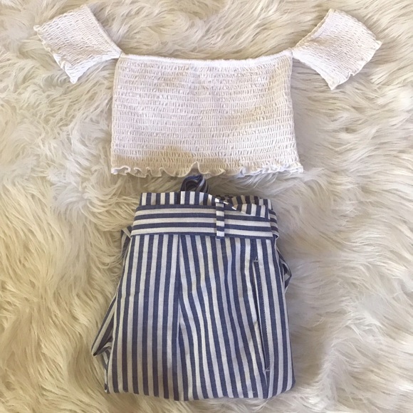 1DAYSALE✨ LAST 1 //  ‘GENI’ Striped Paperbag Pants - Picture 3 of 3